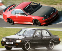 Mitsubishi & Honda on track